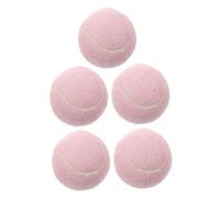 JOINPAYA 5 pièces Balles de Tennis Légères pour Débutantes Filles Lot de Balles Élastiques Rose Adaptée pour Préhension et Entraînement Junior