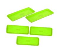 JOINPAYA 5 Pièces Plateau en Plastique Plateau Rectangulaire Soucoupe De Pot De Planteur Soucoupe en Pot à Fleurs Bac à Bac à Eau Rectangulaire PP Vert