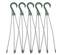 JOINPAYA 5 Pièces Suspendre Pot de Fleur Vert en Plastique, Support 30 CM | Perçage, Charge 2,5kg, pour Paniers et Balcon, Usage Bureau et Appartement