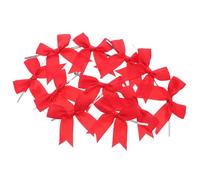 JOINPAYA 50 Nœuds Rouges en Ruban Polyester Pré-Noués - Mini Nœuds Décoratifs pour Bonbons Sachets Gâteaux - Accessoires Polyvalents pour Fêtes Mariages et Loisirs Créatifs