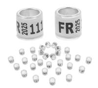 JOINPAYA 50pièces Anneaux Ajustables Aluminium pour Identification des Pigeons Et Poules Accessoires pour Et Entraînements