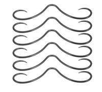 JOINPAYA 6 Pièces Bijoux de Piercing Septum en Acier Inoxydable Noir Design Unique, Ajustement Sûr et Confortable pour Divers Scénarios de Piercing au Nez