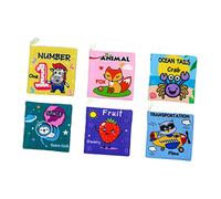 JOINPAYA 6 Pièces Éducation Précoce Garçon En Tissu Livres Première Sensoriel D'enfant Livre En Tissu Enfant En Âge Peau De Pêche