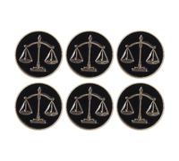 JOINPAYA 6 Pièces Épingles en Métal Balance Justice pour Avocat et Juge, Accessoires Légers et Polyvalents pour Revers et Col, Présent Élégant pour École de Droit