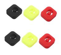 JOINPAYA 6 Pièces Lot de Amortisseurs de Vibrations pour Raquette de Tennis Silicone Carré Absorption des Chocs des Vibrations Amélioration du Contrôle pour Joueurs de Tennis Couleurs Rouge