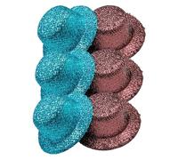 JOINPAYA 6 Pièces Mini Chapeau Haut de Forme Coloré à Paillettes pour DIY Accessoires de Poupée Décoration Multi Usage pour Animaux et Fêtes Couleur Aléatoire
