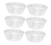 JOINPAYA 6 Pièces Plateau de Fleurs Rond Transparent de Saucisses pour Pots de Fleurs pour Prévenir Débordements Eau et Protéger Vos Plantes