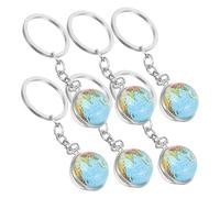 JOINPAYA 6 Pièces Porte-clés Globe Anneau Enfant Mignon Cotillons Du Système Solaire Globe Cotillons Porte-clés à Thème Porte-clés Pendentif Porte-clés Femmes Alliage De Zinc