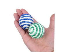 JOINPAYA 6 pièces Sisal Ball Cat Toys Kitten Teaser Durable Hemp Rope Interactive Play Balls for Pet Cats Random Colors Couleur Aléatoire Couleur Aléatoire