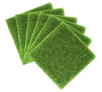 JOINPAYA 6 Pièces Tapis en Gazon Synthétique Vert Réaliste en Pvc Compact pour Décoration Micro Paysage et Jardin Extérieur Rustique