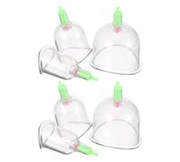 JOINPAYA 6 Pièces Ventouse Medicale Professionnelle en Plastique de U et C Dos, Ensemble de Ventouses à Domicile pour Soulager la Tension Musculaire et Relaxation