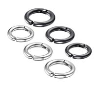 JOINPAYA 6pcs Boucles D'oreilles Rondes pour Hommes en Acier Titane, Clips D'oreille sans Perçage, Finition Contemporaine, Design Créatif et Élégant pour Toutes Occasions