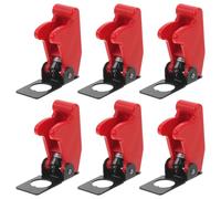 JOINPAYA 6pièces Caches Interrupteur Bascule Étanches Anti-poussière Protection Bouton Rouge pour Auto Rv Atv Utv