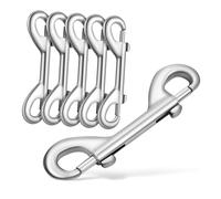 JOINPAYA 6pièces Lot de Clips à Double Extrémité Mousquetons pour Laisse De Chien Crochets De Fixation pour Porte-clés Et Matériel De Camping Robuste