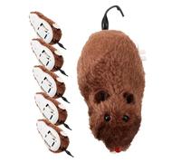 JOINPAYA 6Pièces Souris Peluche à Remonter pour Chat Mécanique pour Activité de Votre Animal Couleur Aléatoire Fournitures pour Animaux de Compagnie