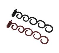 JOINPAYA 8 Paires D’outil de Coiffure pour Tresseuse de Cheveux Mille-pattes, Pinces D'arête de Poisson Noir et Café, Accessoire Coiffage Queue de Cheval pour Maison et Fête