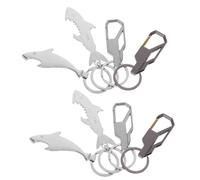 JOINPAYA 8 Pièces Porte-clés Décapsuleur en Acier Inoxydable Forme Requin, Léger et Créatif, Ouvre-bouteille pour Bar à Domicile et Réunions Sociales