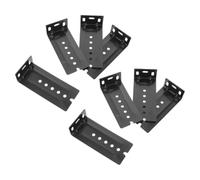 JOINPAYA 8 Pièces Rails Coulissants Robustes en Alliage Noir pour Support de Tiroir Clavier sous Bureau Installation Facile et Forme en L