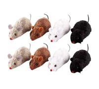 JOINPAYA 8 pièces Souris à Remonter Mécanique Peluche Ressort Chat sans Pile Modèle Réaliste pour Jeu et Distraction des Chats Couleur Aléatoire Couleur Aléatoire