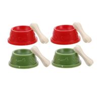 JOINPAYA 8pièces Modèle Réaliste De Bol pour Chien Miniature avec pour Jouer Accessoires De Maison De Poupée pour Nourriture Et Eau des Petits Chiens Et Chats
