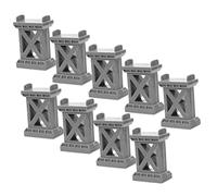 JOINPAYA 9 Pièces Quai De Train Pont Suspendu Voie Ferrée De Base Contremarches De Support De Voie Ferrée Train Jouet Blocs De Pont Ferroviaire Miniature s Miniatures Plastique