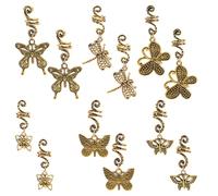 JOINPAYA Accessoires pour Cheveux Tresses Dorées Confortables et Faciles à Installer 12pcs en Alliage Vintage pour Femmes, Usage Quotidien et Occasions Variées