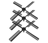 JOINPAYA Accessoires pour Moulin à Vent Hollandais 3 Pièces, Pales Rotatives en Plastique Étanches 41x41 Cm, Remplacement Feuilles D'éolienne pour Jardin, Décoration Extérieure Patio