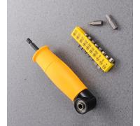JOINPAYA Adaptateur de Perceuse à Angle Droit Compatible Perceuse Électrique et ouille en Acier Vanadium 90 Degrés Jaune Changement Rapide D'embouts pour Tournevis Coudé