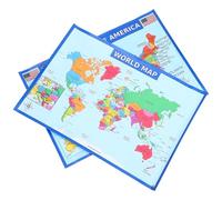 JOINPAYA Affiche Murale Éducative 2 Pièces Carte des États-Unis et Carte du Monde Format Standard Papier Couleurs Vives pour Salle de Classe et Décoration Chambre Garçon et Filles