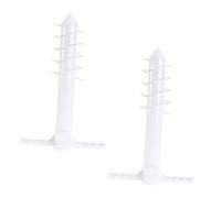 JOINPAYA Ancre De Parapluie Professionnelle en Abs Blanc Épaissi 38x25cm pour Plage Et Pelouse, Lot De 2 Supports De Parasol Résistants à L’Usure, Ancre De Sable Pratique Et Compacte