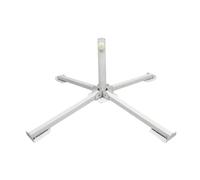 JOINPAYA Ancre de Parasol de Plage Pliable, Pied Croix Fer Quatre Pieds | Parasol de Plage et Soleil, Serrage Vis Réglable, Diamètre 2 à 3,2cm, Blanc