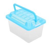 JOINPAYA Aquarium Portable en Plastique Transparent 13x9x9 Cm pour Reptiles, Boîte de Transport Solide pour Tortues et Petits Animaux, Habitat Sécurisé pour Poissons Rouges et Hamsters,