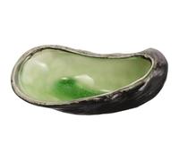 JOINPAYA Assiette en Céramique Plat à Huîtres 15 Cm Couleur Vert Glacé Effet Craquelé, Plateau de Service pour Apéritif et Amuse-bouche, Vaisselle Vintage pour Maison et Restaurant