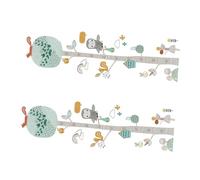 JOINPAYA Autocollant 1 Set Forêt Toise Croissance Animaux de Mural en PVC sans Traces et pour Chambre d'Garçon Filles et Nursery