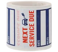 JOINPAYA Autocollants de Rappel de Vidange d'Huile pour Voiture Étiquettes Adhésives Amovibles Bleues 150 Pièces par Rouleau Résistants à L'Eau pour Fenêtre de Véhicule Rappel