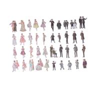 JOINPAYA Autocollants De Scrapbooking Vintage Rétro Personnages Pour Journal Intime Taille Standard Papier Solide Usage Créatif Lot De 40 Feuilles x 2 Paquets Décoration Diy