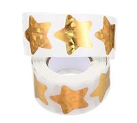 JOINPAYA Autocollants Étoiles Dorées 500 Pièces 38 CM Diamètre Rouleau Étiquettes Adhésives Étoiles à Cinq Branches pour Récompense Scolaire Décoration Activités Manuelles et