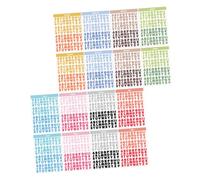 JOINPAYA Autocollants Lettres et Chiffres Décoratifs pour Scrapbooking 16 Feuilles Colorées Motifs Alphabet et Numériques Accessoires DIY pour Agendas et Loisirs Créatifs