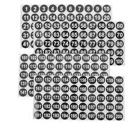 JOINPAYA Autocollants Numérotés Vinyle Auto-Adhésifs Noirs 1 à 200 Diamètre 254 CM Lot Multi-Usage pour Inventaire Rangement Organisation de Boîtes Outils Placards Usage Intérieur