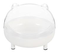JOINPAYA Bac de Bain Multifonction pour Hamster Domestique Transparent bac à Sable réutilisable Blanc Petite bassine compacte pour Chinchilla et Petits Animaux Accessoire Pratique pour