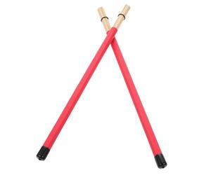 JOINPAYA Baguette de Percussion en Bambou Rouge, Paire Professionnelle Son Solide et Longue Durée, Accessoires pour Batterie et Instrument de Musique