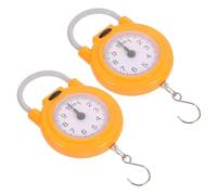 JOINPAYA Balance à Ressort Portable Jaune avec Crochet, Dynamomètre Portatif Compact pour Pêche, la Cuisine et Voyage, Balance Mécanique Précise pour Petits Poids et Échelle Suspendue