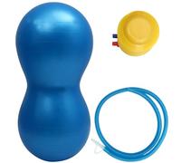JOINPAYA Balle de Yoga Arachide Épaisse PVC 45x90cm pour Massage et Danse | Anti Éclatement, Toucher Confortable, avec Gonfleur Inclus, Bleu, Usage Fitness et Équilibre