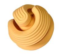 JOINPAYA Balle Distributrice de Nourriture pour Chien Orange Dentaire Interactif Anti-engloutissement Balle pour Chiots et Animaux Curieux