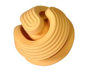 JOINPAYA Balle Distributrice de Nourriture pour Chien Orange Dentaire Interactif Anti-engloutissement Balle pour Chiots et Animaux Curieux