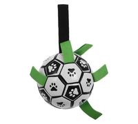 JOINPAYA Ballon de Football pour Chien avec Sangles, Jouet Interactif pour Chiens de Petite Et Moyenne Race, Idéal pour Un Anniversaire, des Jeux d'eau Et L'entraînement en Extérieur, 14 Cm (5,5