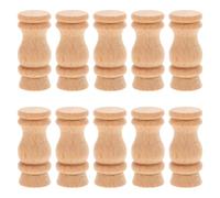 JOINPAYA Balustres D'escalier Intérieur en Bois de Hêtre Brut Non Peint, Lot de 10 Pièces, Colonnes Décoratives Style Vintage pour Décoration Murale et Support de Cheminée Romaine,