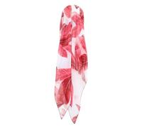 JOINPAYA Bandana De Pirate Coton Large Enroulement Cheveux Pour Chimio Femme Bonnet Turban Décoratif Foulard Nuit Protection Perte Cheveux Rouge Feuilles