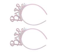 JOINPAYA Bandeau de Mariée 2 Pièces Lettres Bride Blanc pour Mariage, Accessoires Cheveux de Mariage, Ensemble Bandeaux Décoratifs Femme, Coiffure Cérémonie Nuptiale