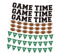 JOINPAYA Bannière Rugby à Suspendre 9 Pièces, Guirlandes Triangulaires en Papier, Décoration de Fête Sportive, Thème Football Américain, pour Anniversaire et Événement Sportif